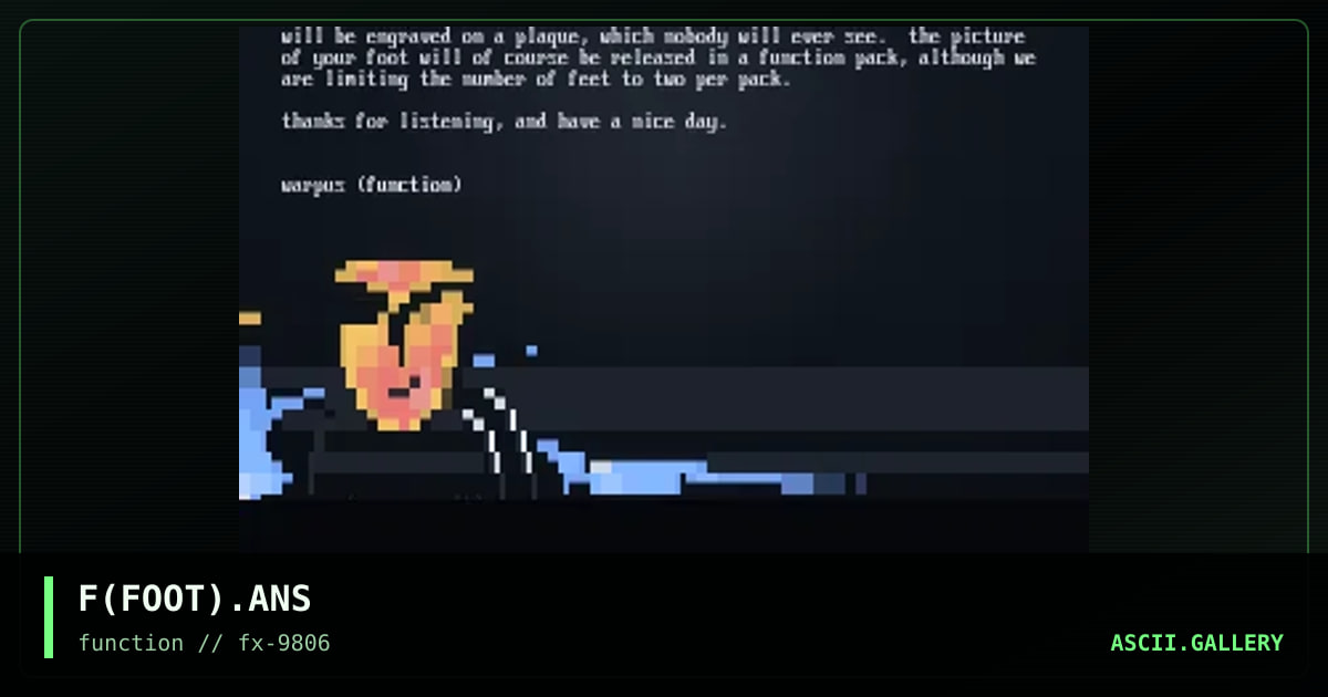 Foot Infofile, by warpus, rzicus, 1998
