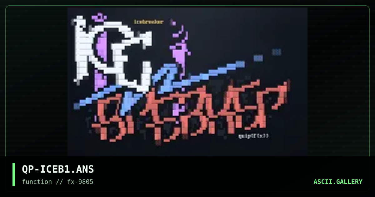 Icebreaker (for Bizzarro), by quip, 1998