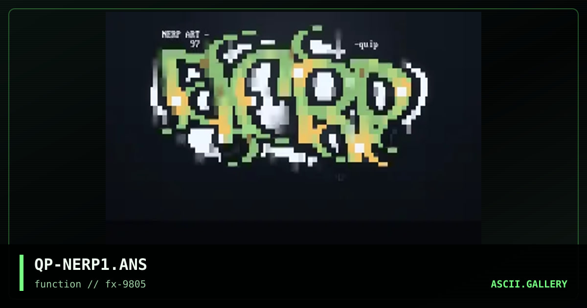 Nerp promo (drawn months ago), by quip, 1998