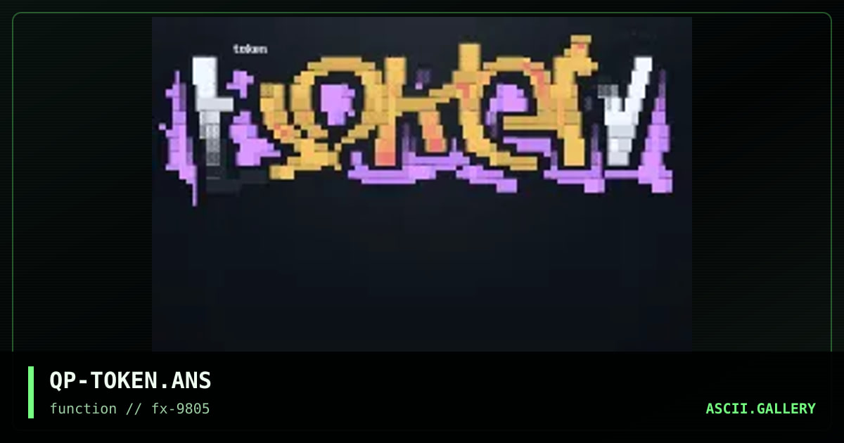 Token (for Sauron), by quip, 1998