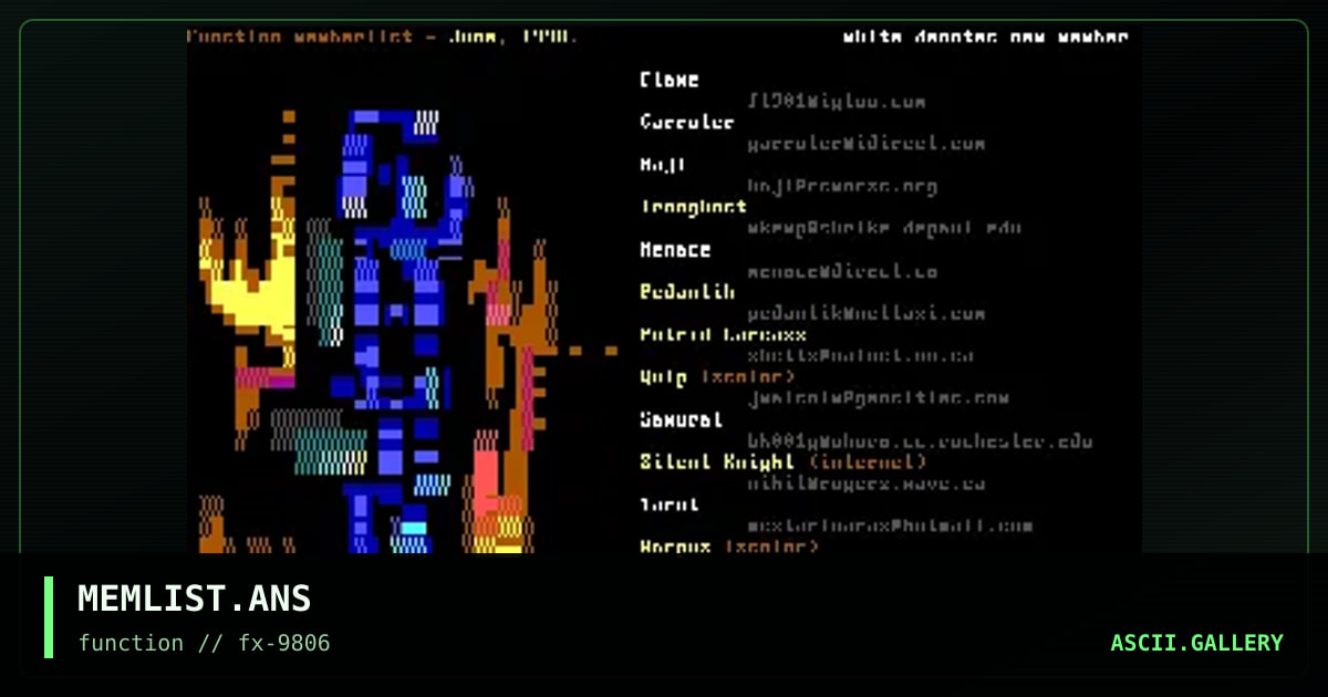 Memberlist, by menace, warpus, 1998
