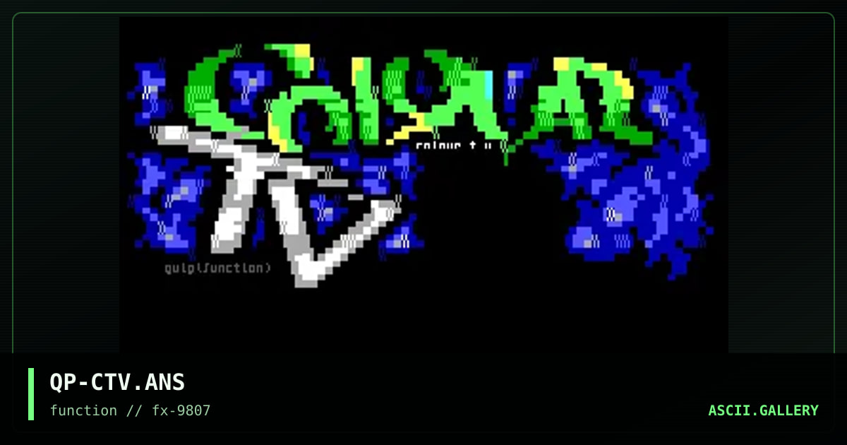Colour T.V., by quip, 1998