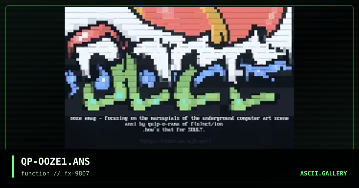 Ooze emag, by quip, 1998