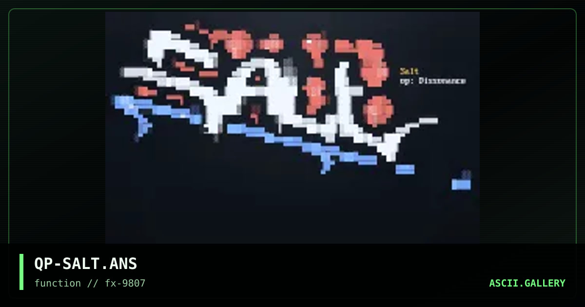 Salt, by quip, 1998