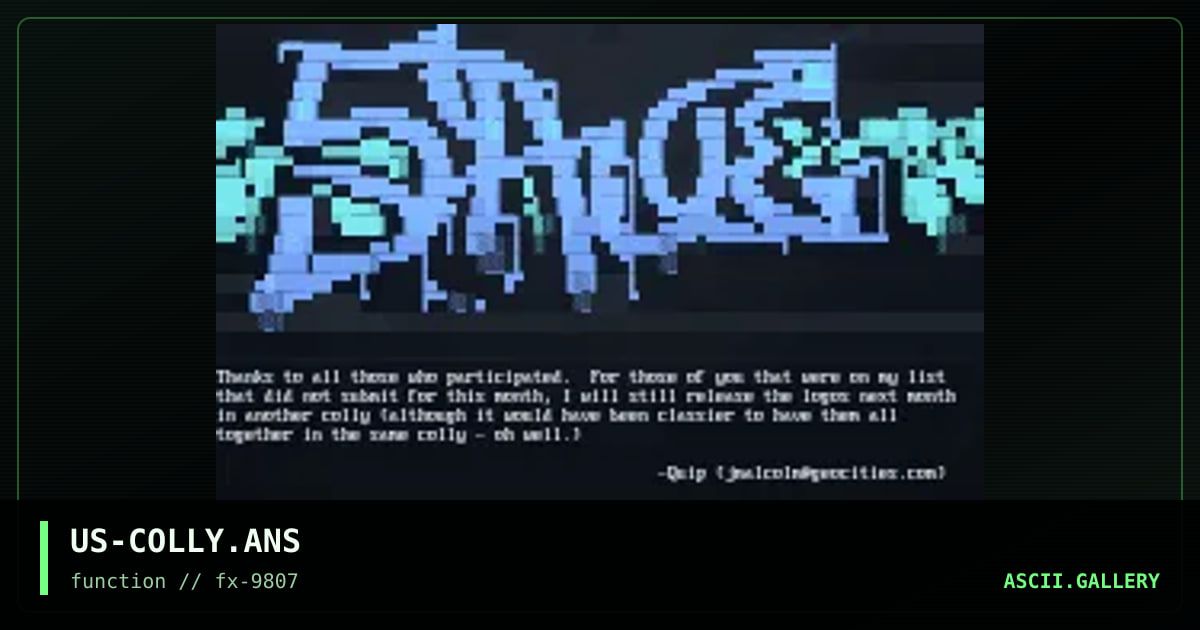 Joint colly for Special Sauce!, by catch 22, cryogenic, dissonance, quip, dr seuss, mr fibbles, haquisaq, kleenex, kyo, nitnatsnoc, plazz, retribution, 1998