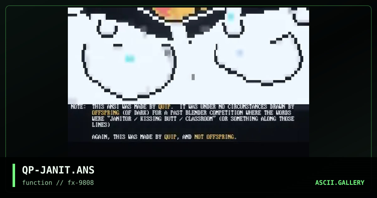Kiss the Janitor Day!, by quip, 1998