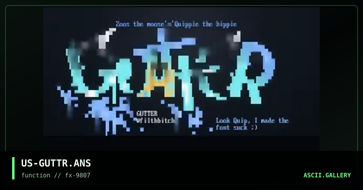 Gutter, by quip, zeus ii, 1998