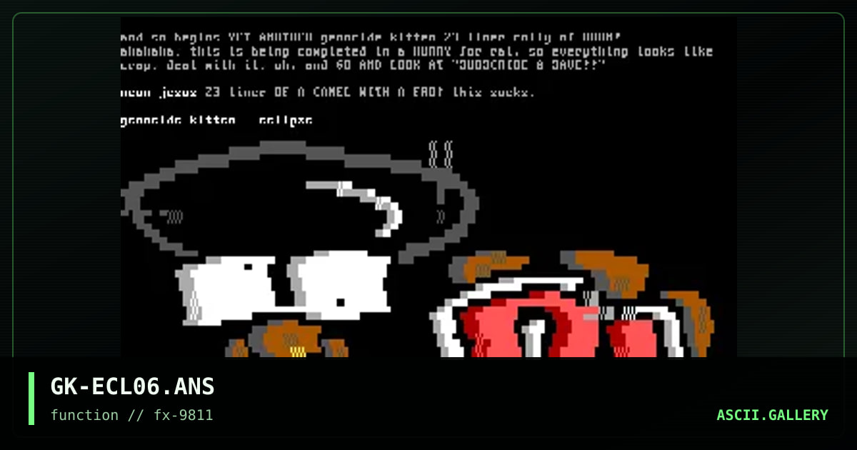 The Lost Colly, by genocide kitten, 1998