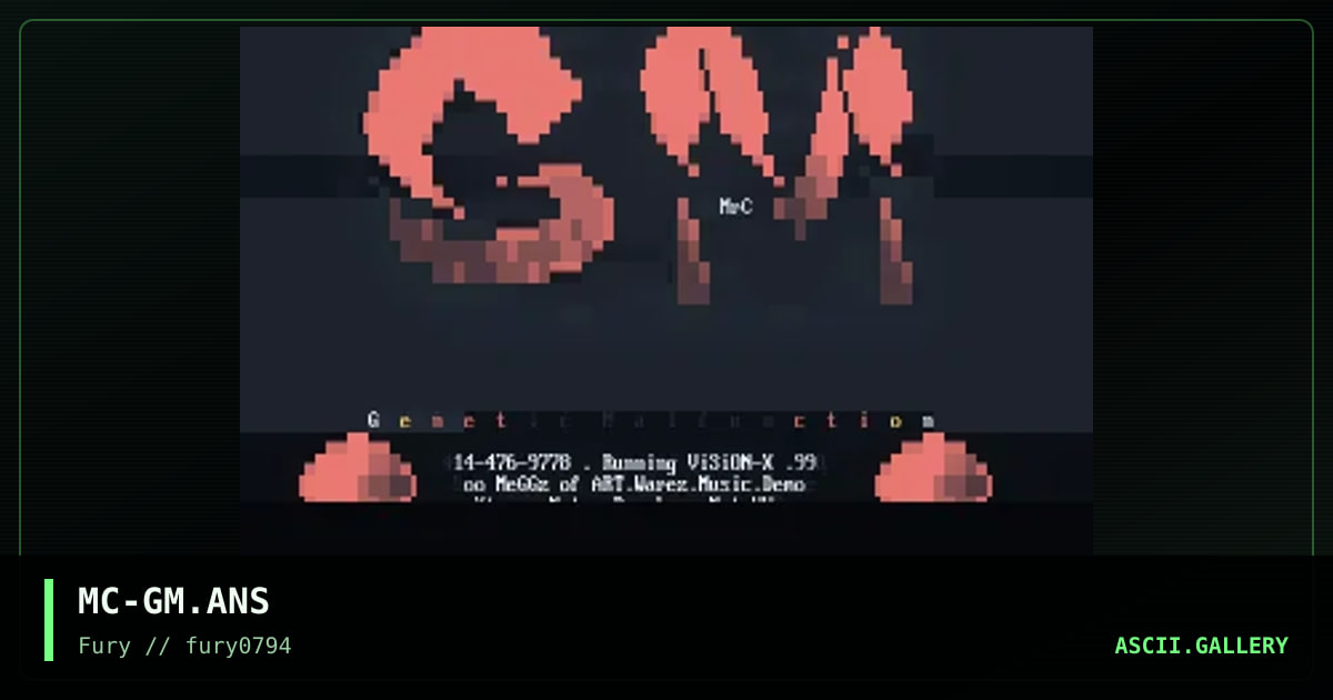 Genetic Malfunction Board Ad, by mr corruption, 1994