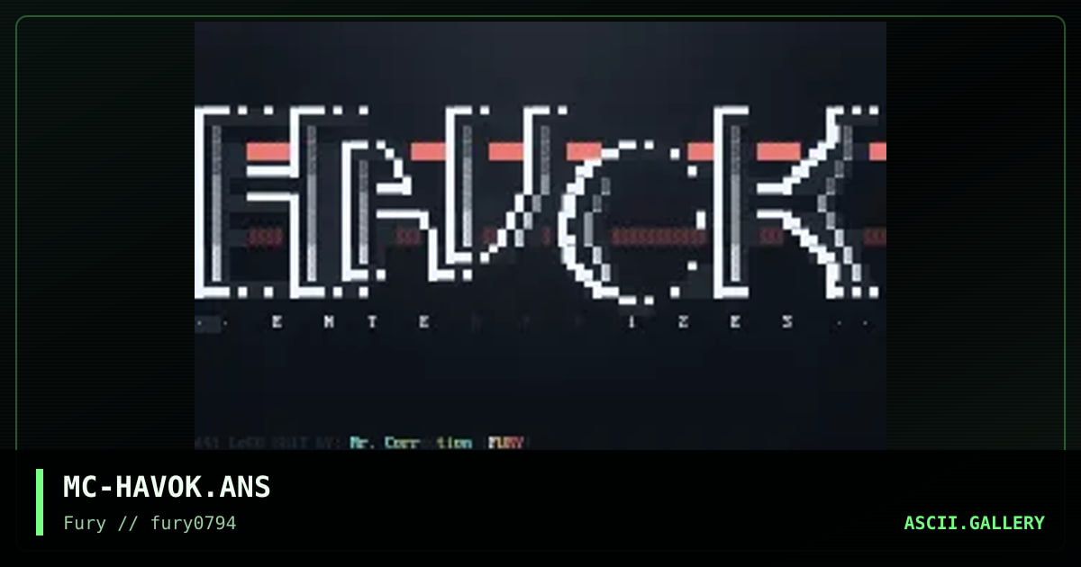Havok Enterprizes Logo, by mr corruption, 1994