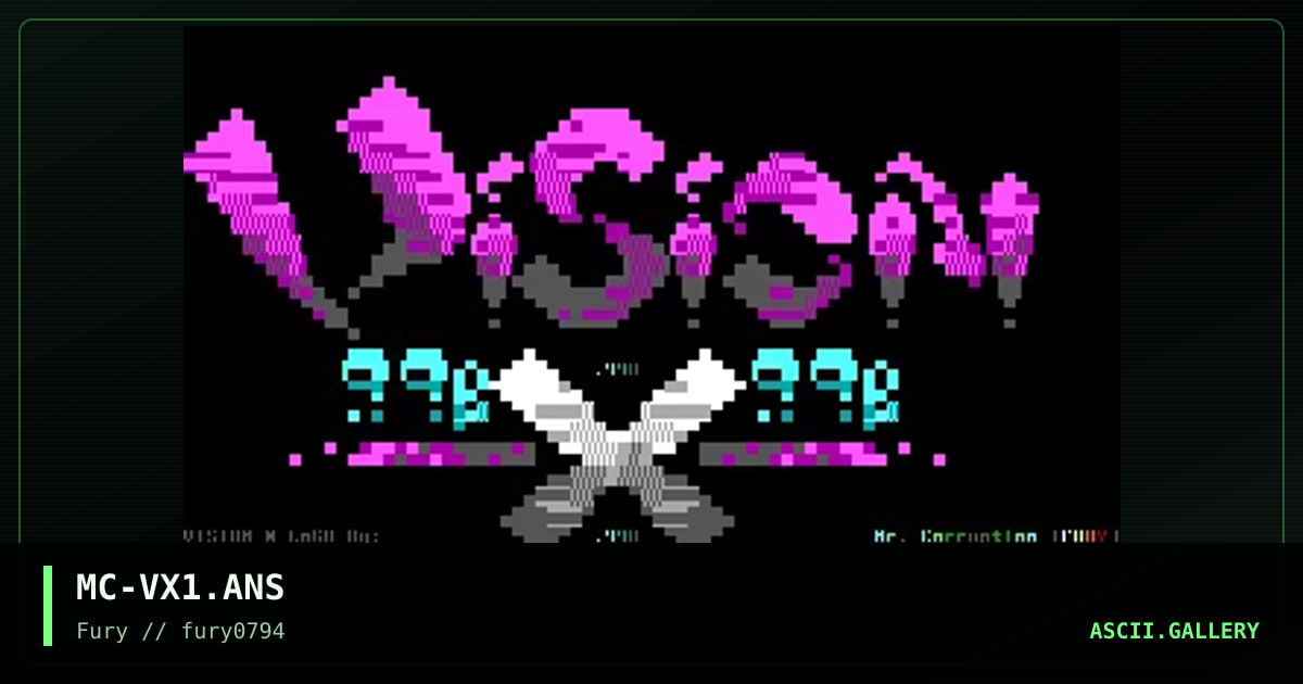 ViSiON-X Matrix / Logo, by mr corruption, 1994