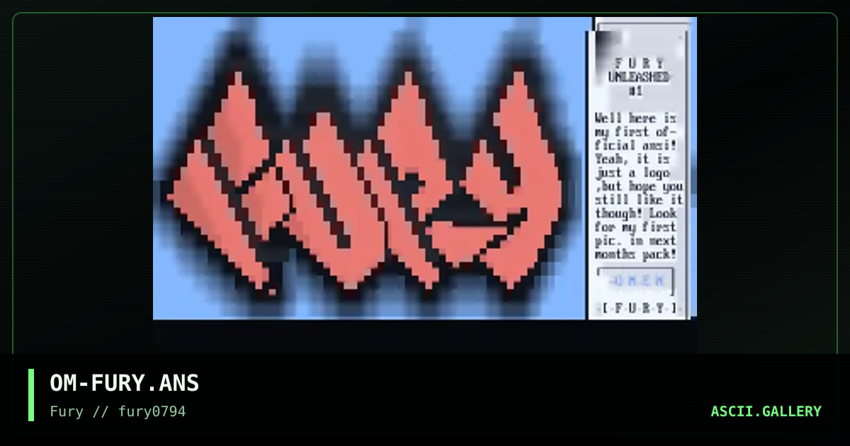 Fury Logo, by omen, 1994
