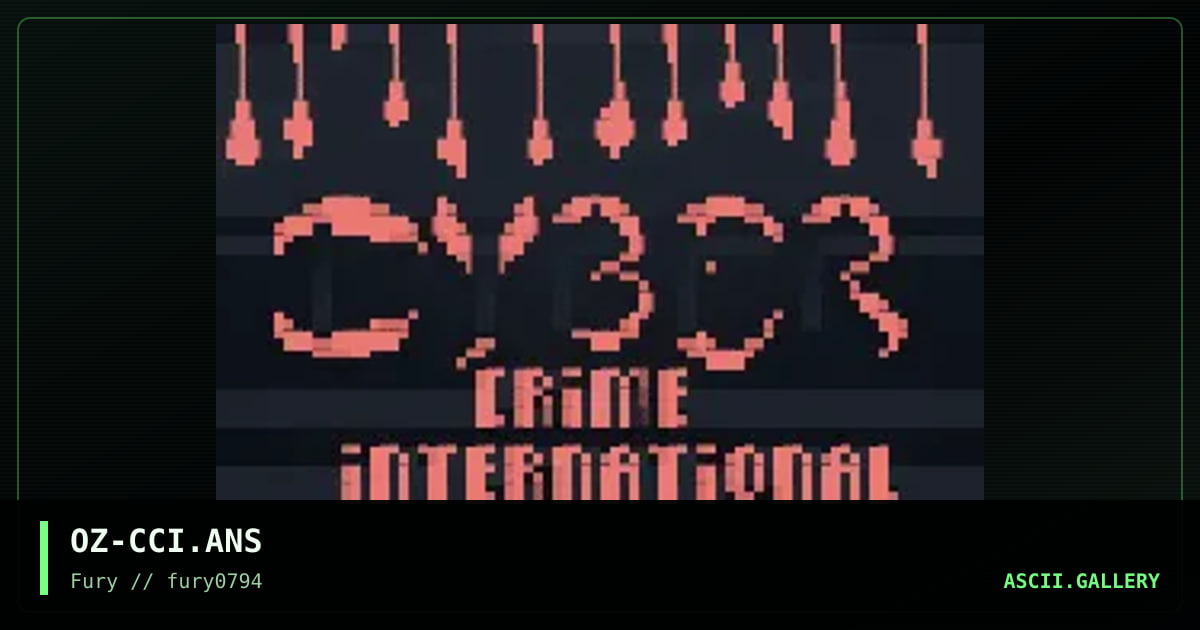 Cyber Crime International, by ozzy, 1994