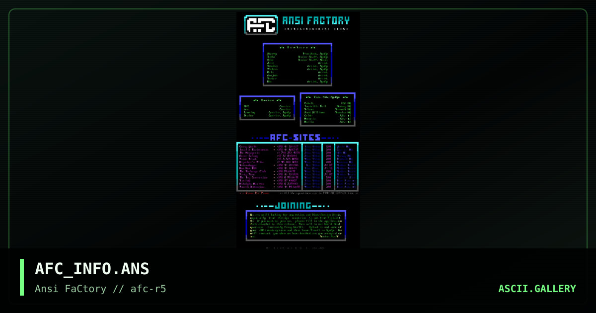 AFC_INFO.ANS, by krusher, 1993