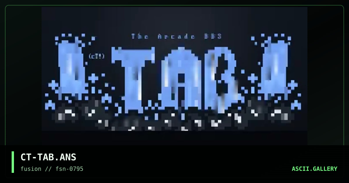 The Arcade BBS, by crimson tide, 1995