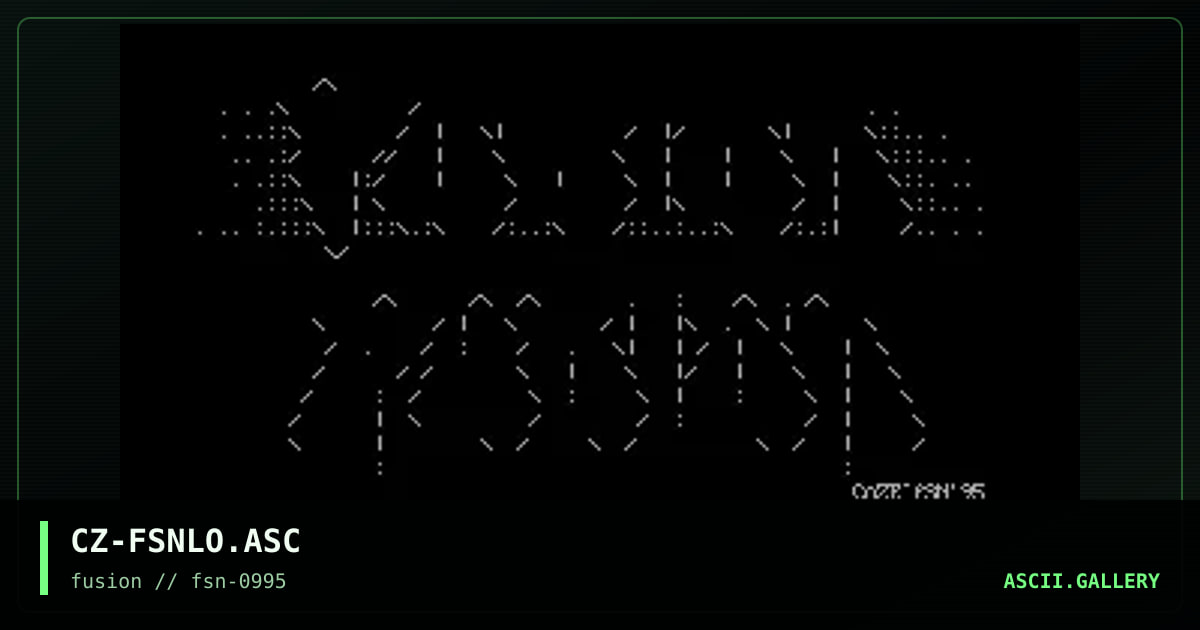 CZ-FSNLO.ASC, by caze, 1995