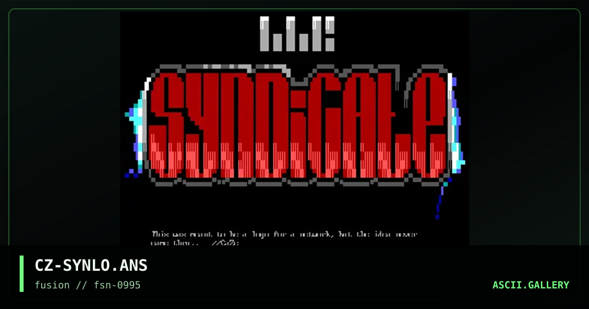 CZ-SYNLO.ANS, by caze, 1995
