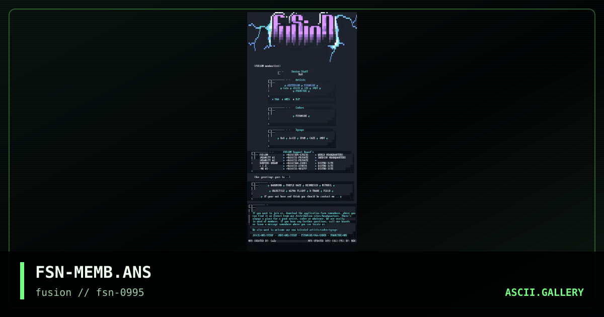 FSN-MEMB.ANS, by fusion, 1995