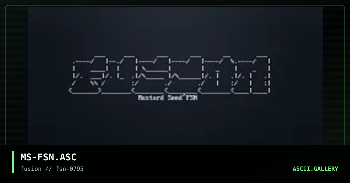 FusioN, by mustard seed, 1995