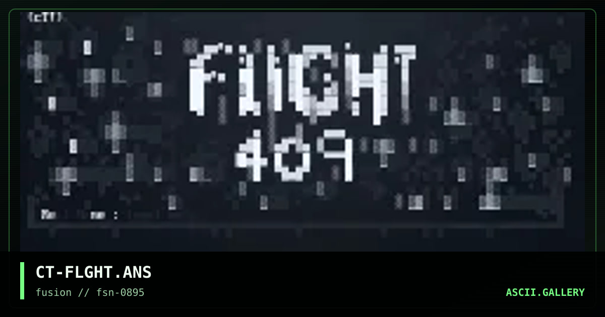 Flight Foh-O-Nine, by crimson tide, 1995