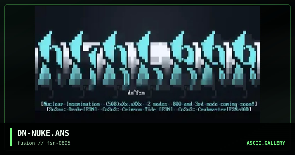 Nuclear Insemination, by dark night, 1995