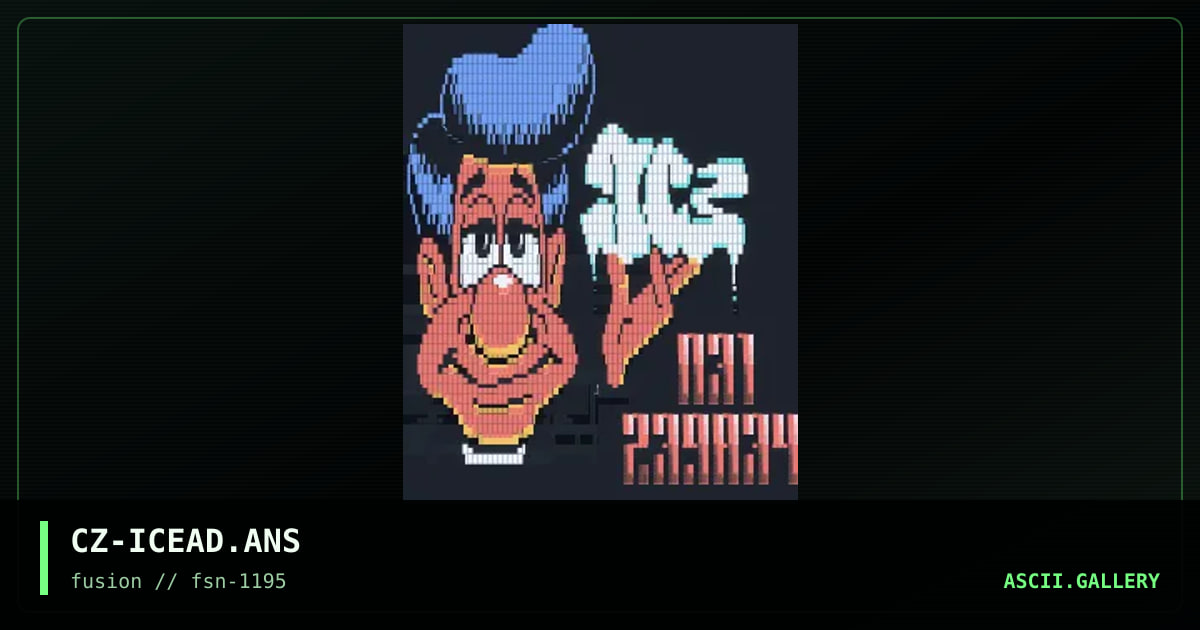 CZ-ICEAD.ANS, by caze, 1995
