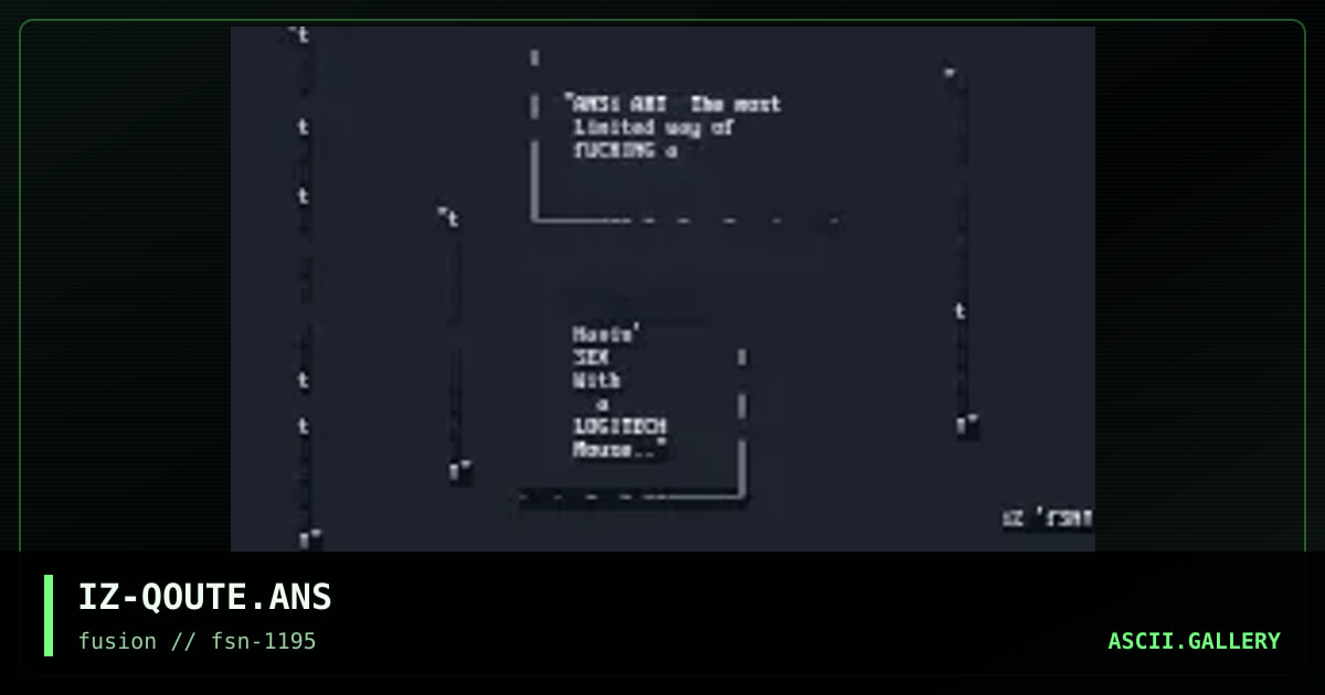 IZ-QOUTE.ANS, by ize, 1995