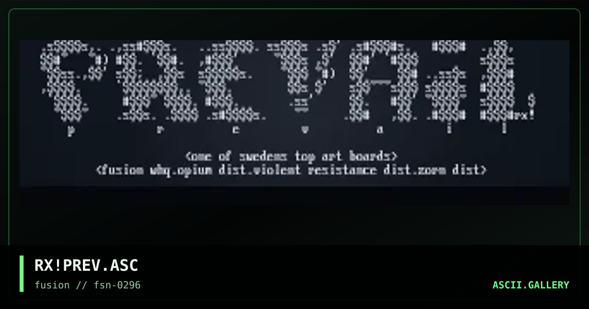 prevail logo, by rex, 1996
