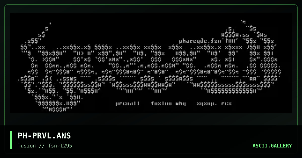 Prevail ascii, by pharcyde, 1995