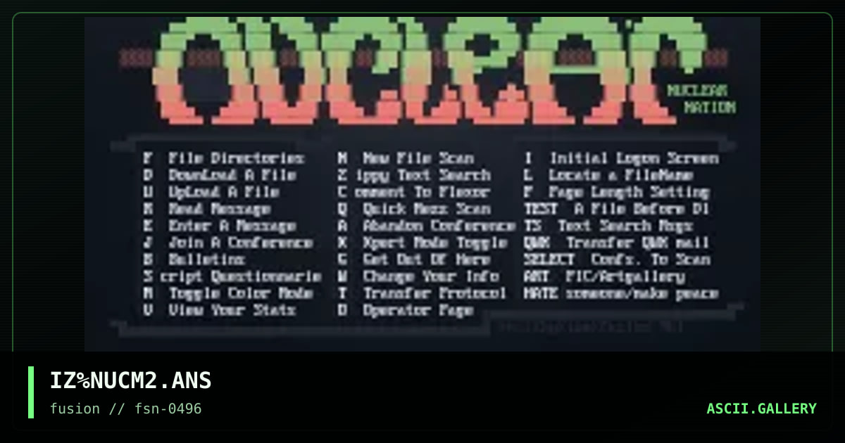 NUCLEAR NATION #2, by ize, 1996