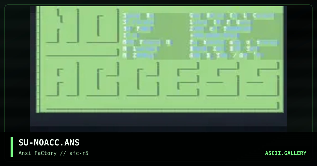 SU-NOACC.ANS, by suhu, 1993