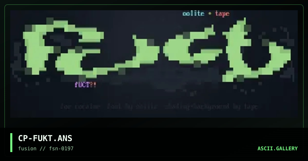CP-FUKT.ANS, by oolite, tape, 1997