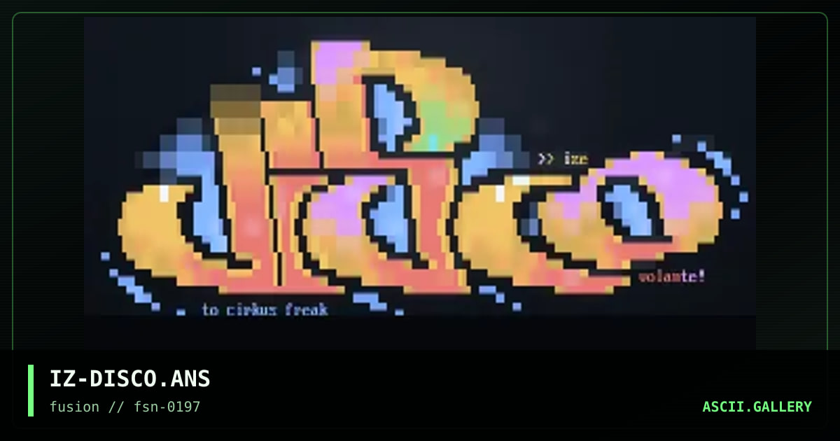 disco volante, by ize, 1997