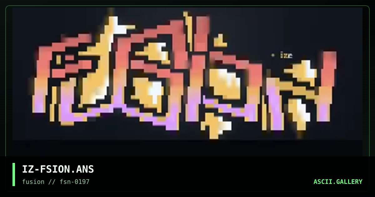 fusion promotional, by ize, 1997