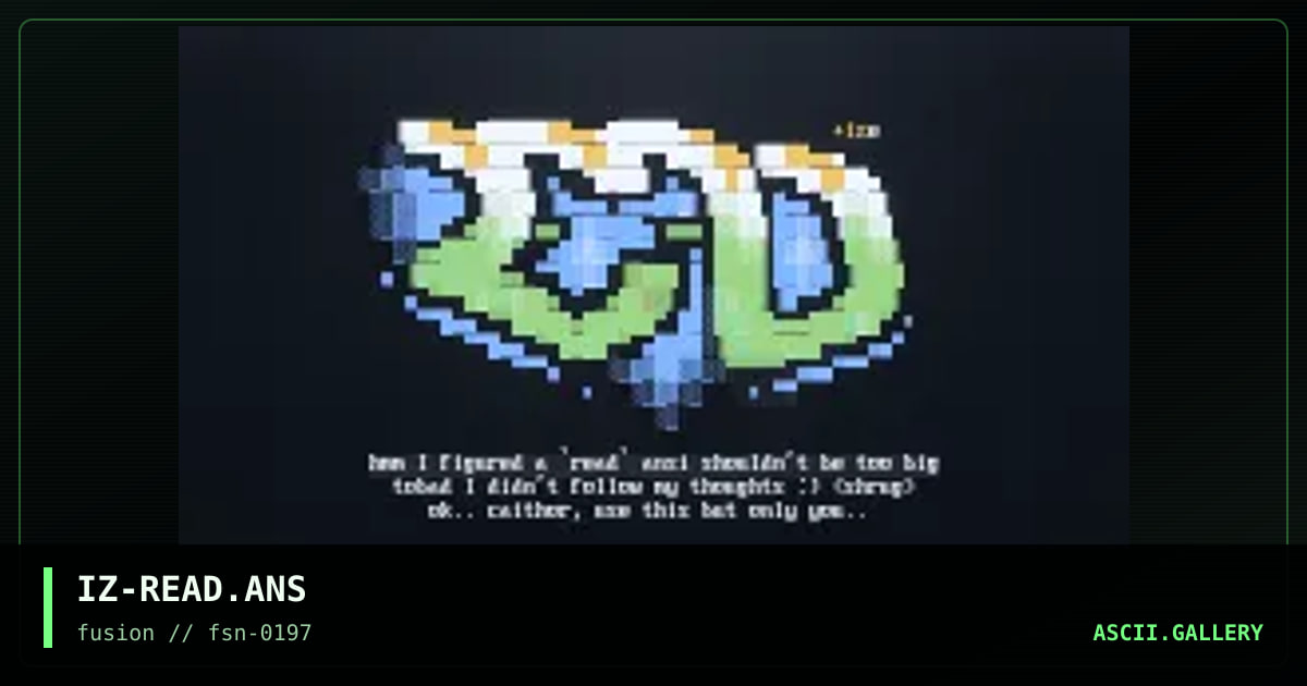 read, by ize, 1997