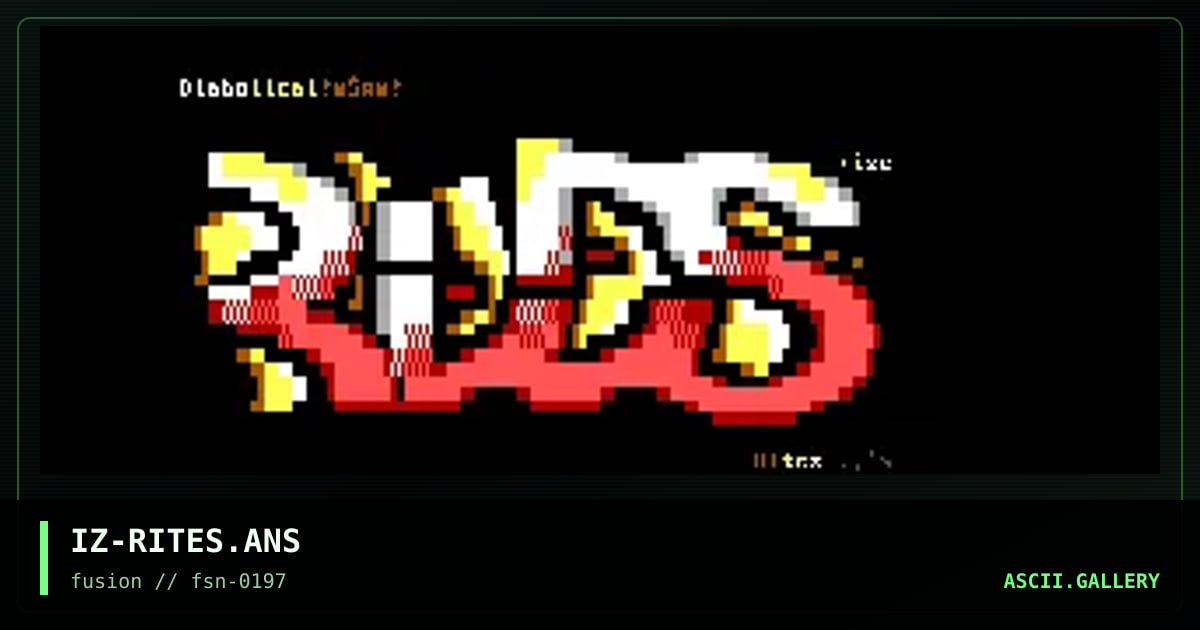 Diabolical Rites, by ize, 1997
