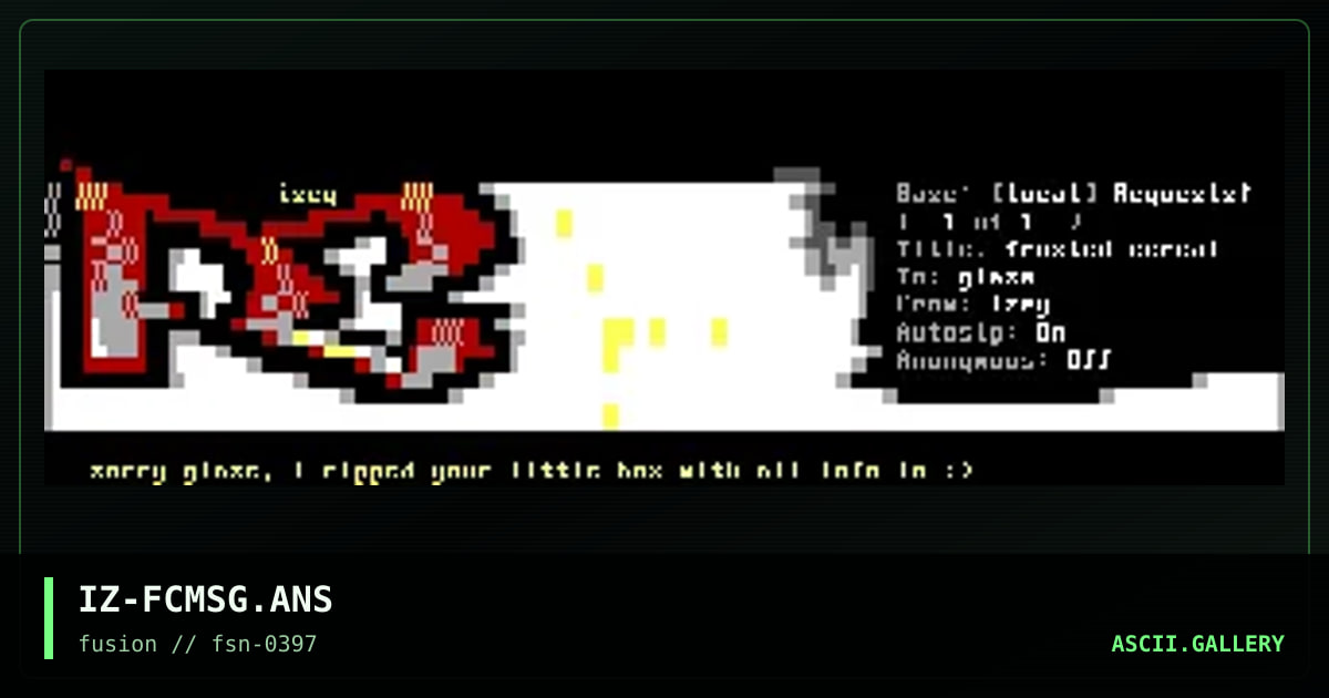frosted cereal msg header, by ize, 1997