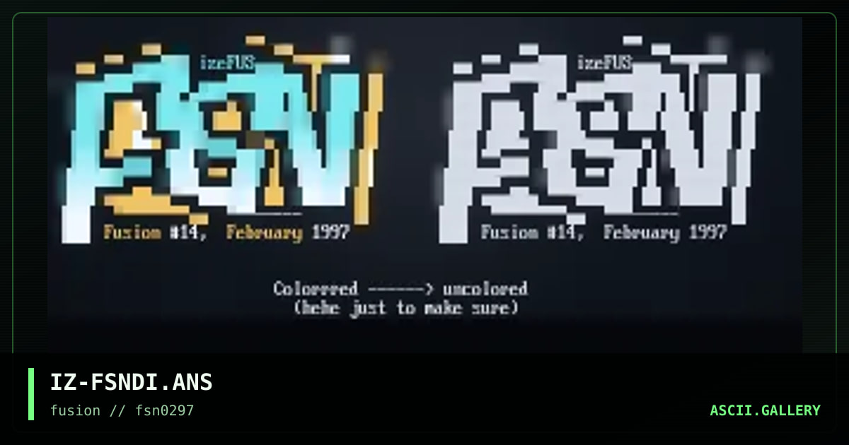 fusion dizzes, by ize, 1997