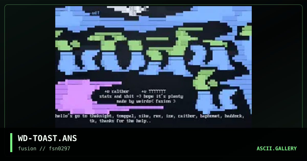 toast, by weirdo, 1997
