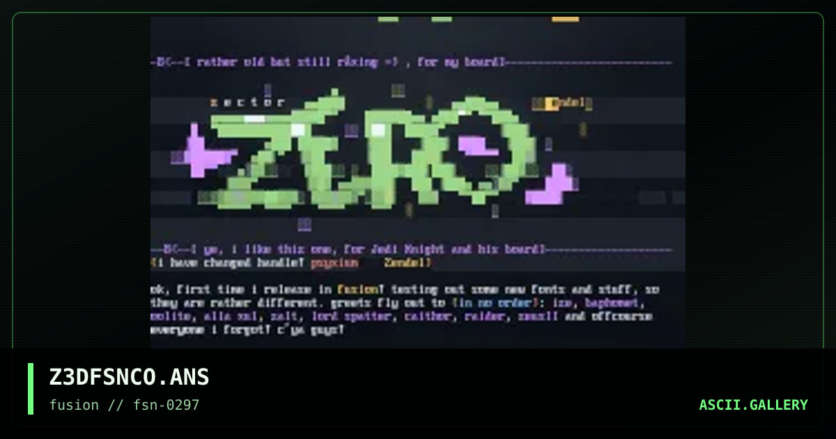fusion colly, by zendel, 1997