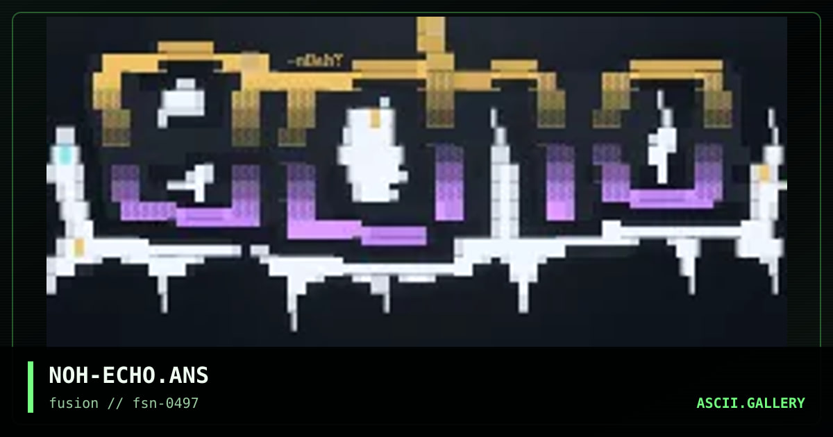 echo#@!, by noah, 1997