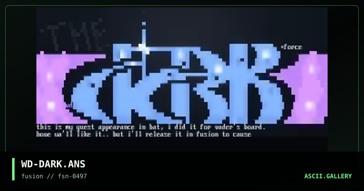 the dark force, by weirdo, 1997