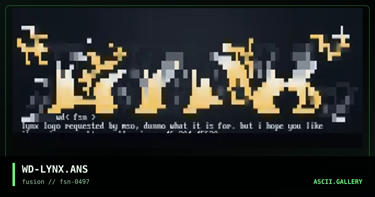 lynx, by weirdo, 1997