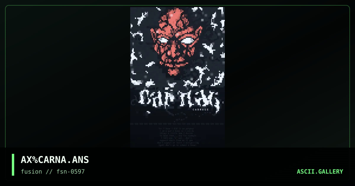 AX%CARNA.ANS, by alla xul, 1997