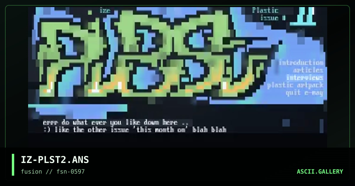 plastic emag interface, by ize, 1997