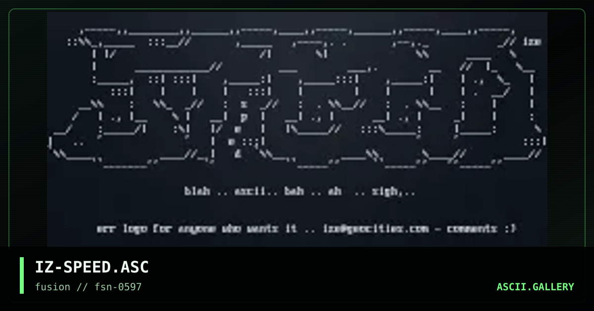 speed logo, by ize, 1997