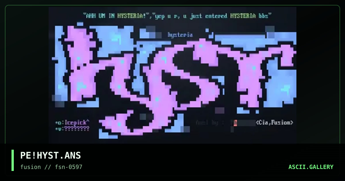 PE!HYST.ANS, by phonyeye, 1997