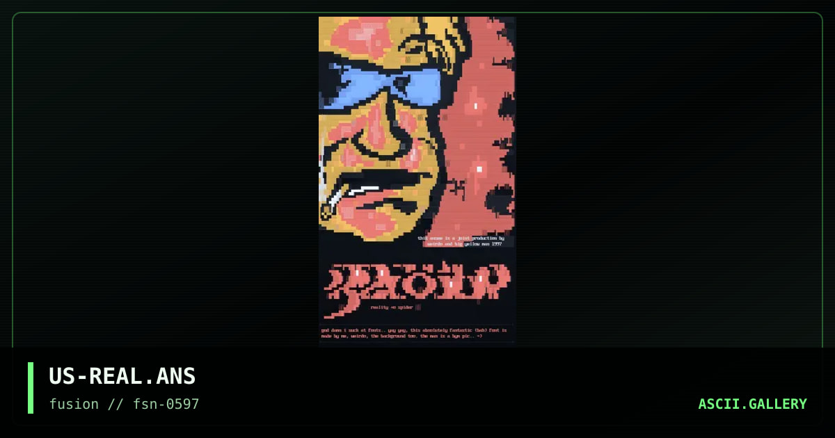 reality, by weirdo, big yellow man, 1997