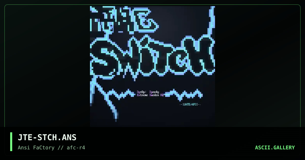 JTE-STCH.ANS, by jate, 1993