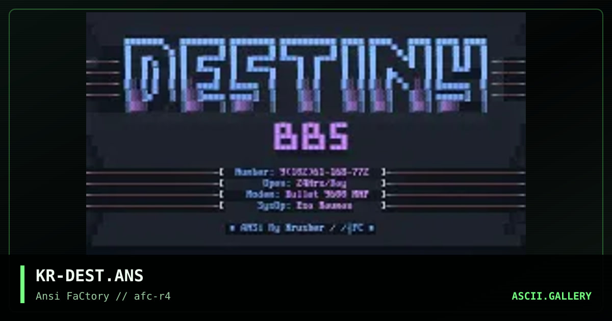 KR-DEST.ANS, by krusher, 1993
